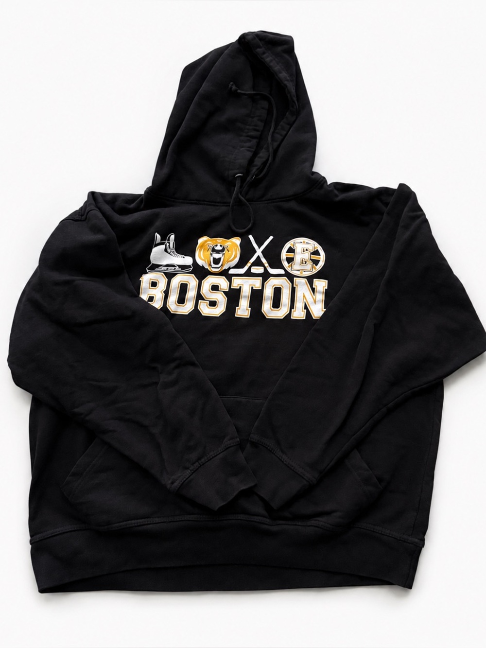 Boston Graphic Black Pullover Hoodie